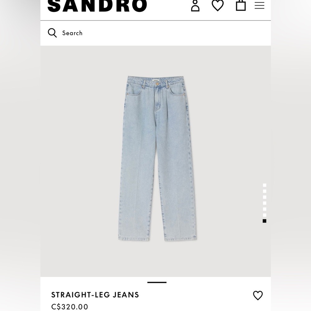 Sandro Light Blue Straight Leg Jeans
